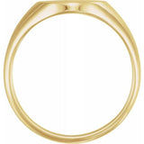 10K Yellow Oval Signet Ring