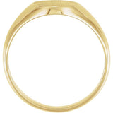 18K Yellow 10x8 mm Oval Signet Ring