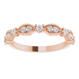 14K Rose 1/3 CTW Lab-Grown Diamond Anniversary Band