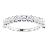 14K White 5/8 CTW Lab-Grown Diamond Anniversary Band