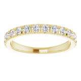 14K Yellow 5/8 CTW Lab-Grown Diamond French-Set Anniversary Band