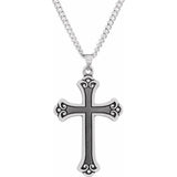 Sterling Silver Fancy Cross Pendant