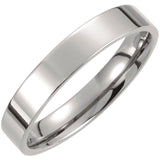 Titanium 4 mm Flat Polished Band Size 6.5