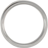 Titanium 6 mm Flat Polished Band Size 7.5