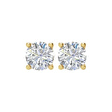 14K Yellow Gold 1 CTW Natural Diamond Earrings