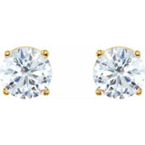 14K Yellow Gold 1 CTW Natural Diamond Earrings
