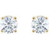 14K Yellow Gold 2 CTW Natural Diamond Earrings