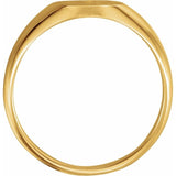 10K Yellow Oval Signet Ring