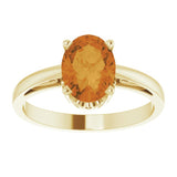 14K Yellow Natural Citrine Ring