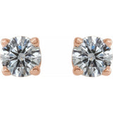 14K Rose Gold 1/4 CTW Natural Diamond Earrings