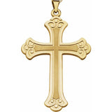 14K Yellow Cross Pendant