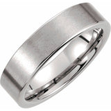 Tungsten 6 mm Flat Satin Band Size 8