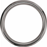 Tungsten 6 mm Satin & Polished Beveled-Edge Band Size 6