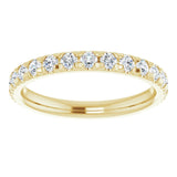 14K Yellow 3/4 CTW Natural Diamond French-Set Anniversary Band