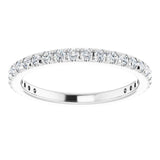 Platinum 3/8 CTW Natural Diamond French-Set Anniversary Band