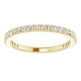 14K Yellow 3/8 CTW Natural Diamond French-Set Anniversary Band