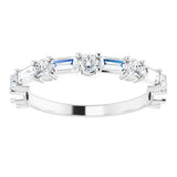 Platinum 3/4 CTW Natural Diamond Anniversary Band