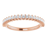 14K Rose 1/3 CTW Lab-Grown Diamond Anniversary Band