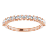 14K Rose 1/3 CTW Lab-Grown Diamond Anniversary Band