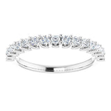 14K White 1/2 CTW Lab-Grown Diamond Anniversary Band