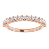 14K Rose 1/2 CTW Lab-Grown Diamond Anniversary Band