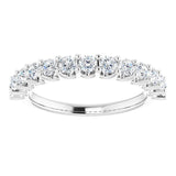 14K White 9/10 CTW Lab-Grown Diamond Anniversary Band