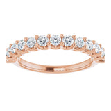 14K Rose 9/10 CTW Lab-Grown Diamond Anniversary Band