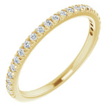 14K Yellow 1/4 CTW Lab-Grown Diamond French-Set Anniversary Band