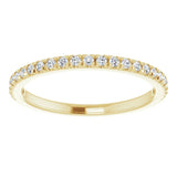 14K Yellow 1/4 CTW Lab-Grown Diamond French-Set Anniversary Band