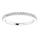 14K White 1/4 CTW Lab-Grown Diamond French-Set Anniversary Band