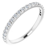 14K White 1/4 CTW Lab-Grown Diamond French-Set Anniversary Band