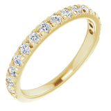 14K Yellow 1/2 CTW Lab-Grown Diamond French-Set Anniversary Band