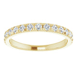 14K Yellow 1/2 CTW Lab-Grown Diamond French-Set Anniversary Band