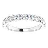 14K White 3/4 CTW Lab-Grown Diamond French-Set Anniversary Band