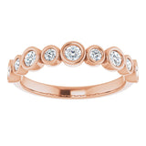 14K Rose 1/2 CTW Lab-Grown Diamond Anniversary Band