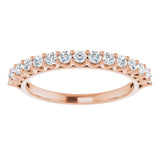 14K Rose 1/2 CTW Lab-Grown Diamond Anniversary Band