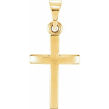 10K Yellow Cross Pendant