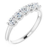 14K White 5/8 CTW Lab-Grown Diamond Anniversary Band