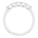 14K White 5/8 CTW Lab-Grown Diamond Anniversary Band