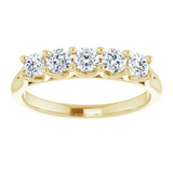 14K Yellow 5/8 CTW Lab-Grown Diamond Anniversary Band