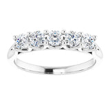 14K White 5/8 CTW Lab-Grown Diamond Anniversary Band