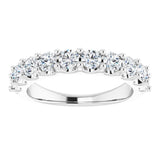 14K White 1 1/5 CTW Natural Diamond Anniversary Band