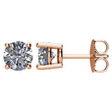14K Rose Gold 1 1/2 CTW Natural Diamond Earrings