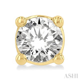 1/3 Ctw Round Cut Diamond Stud Earrings in 14K Yellow Gold