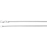 Rhodium-Plated Sterling Silver 1.25 mm Wheat 20