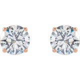 14K Rose 1 1/2 CTW Lab-Grown Diamond Stud Earrings