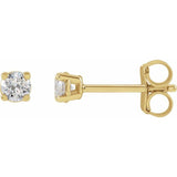 14K Yellow Gold 1/5 CTW Lab-Grown Diamond Earrings