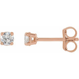 14K Rose Gold 1/5 CTW Lab-Grown Diamond Earrings