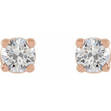 14K Rose Gold 1/5 CTW Lab-Grown Diamond Earrings