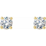 14K Yellow Gold 1/3 CTW Lab-Grown Diamond 4-Prong Stud Earrings